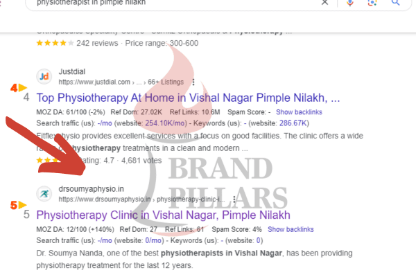 SEO - Physiotherpist in Pimple Nilkh